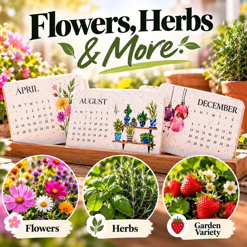 ✨Holiday Early-Bird Clearance  2027 🌱Eco-Friendly Plantable "Everlasting" Seed Calendar
