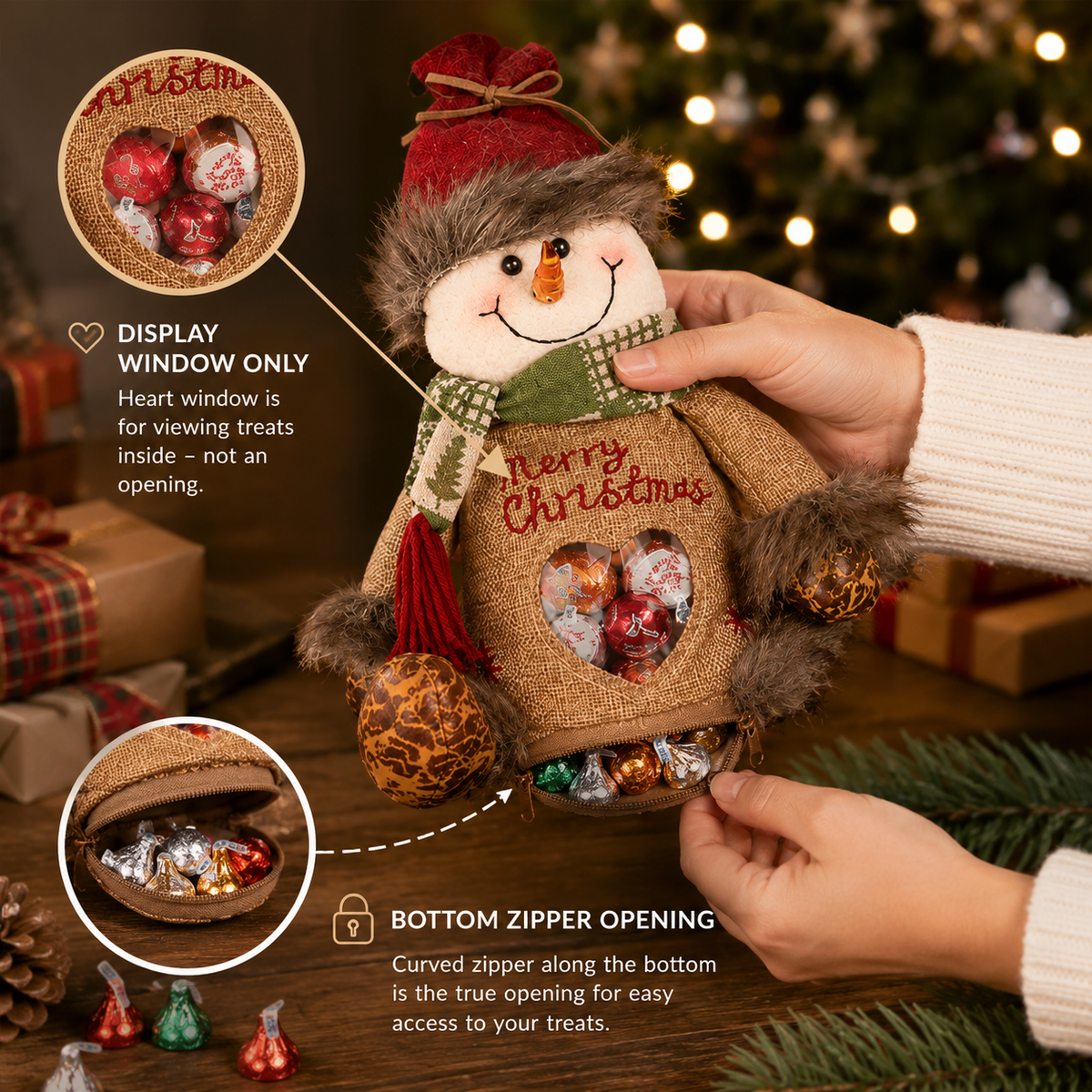 🎅Christmas gift bags with zipper closure Containing the perfect Christmas gift