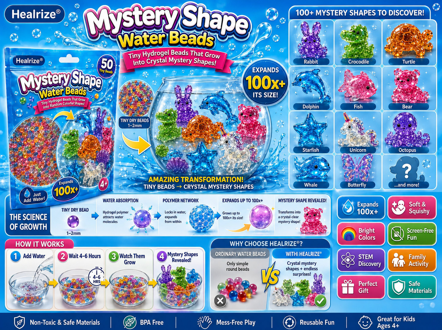 Healrize® Mystery Shape Water Beads🌞