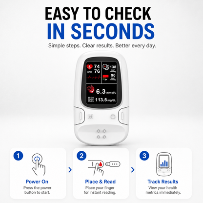 💙✨ 30% OFF — Multi-Function Health Monitoring Device 📱 Compact Design, Clear Digital Display & Everyday Convenience 🏡🎁