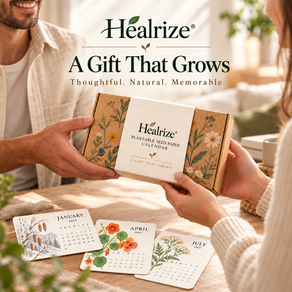 🌱 Official Store | Healrize® Plantable Seed Paper Calendar – 12 Months of Botanical Surprises, A Gift That Grows 🗓️🌷