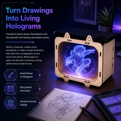 OFFICIAL BRAND|Healrize® 3D Holographic Cinema TV Projector|Immersive Floating 3D Visuals, Bring Theater-Style Spectacle Home🎁