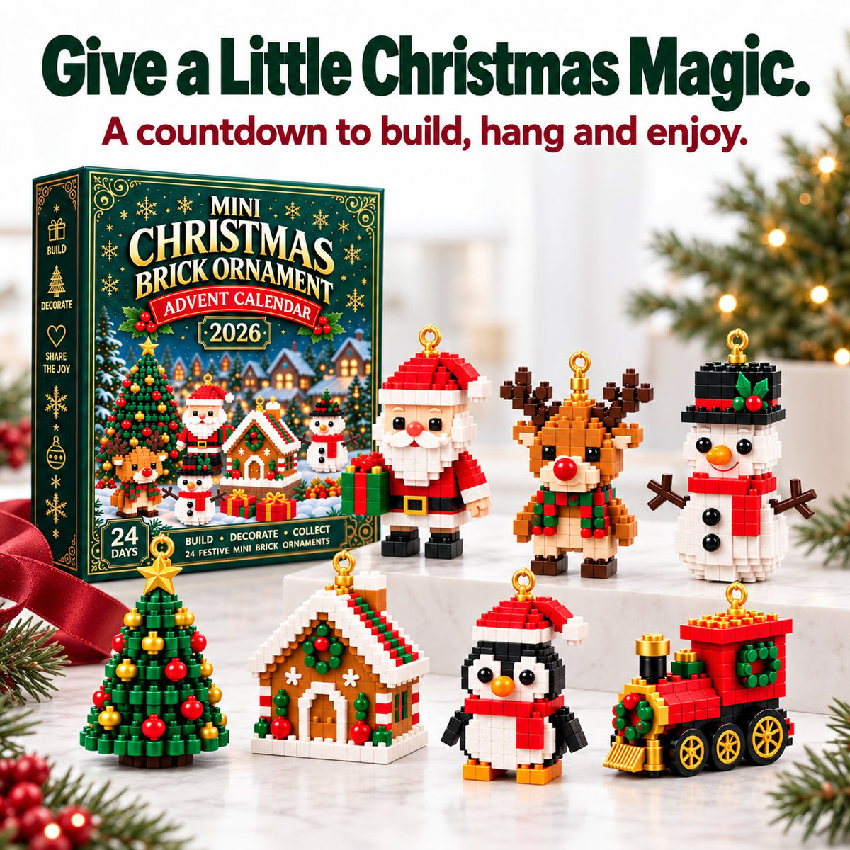 🎅LAST DAY 30% OFF🎊 Christmas Countdown Brick Building Advent Calendar For Families🎆