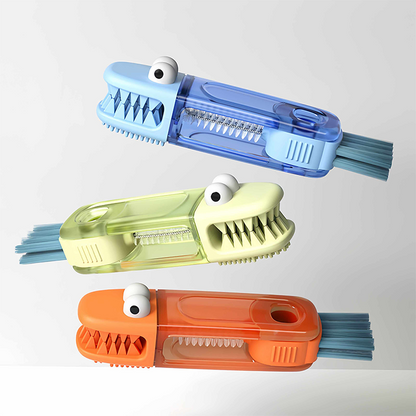(🎁Last Day Promotion-50%OFF)TIMNAMY® 4 in 1 Multifunctional Cleaning Brush---Ideal for cleaning cups, window tracks, keyboard crevices, sink seams, tile grout, car air vents, and tight corners.🎁