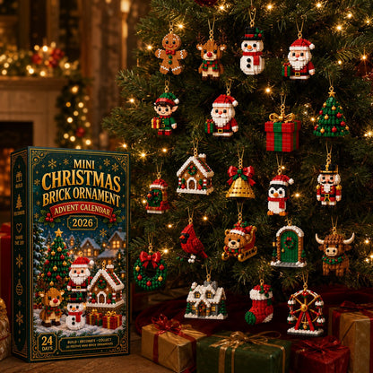🎅 Last day to save 49% – 🎄 24-Day Mini Christmas Ornament Advent Calendar | 24 unique festive buildable designs with hanging loops—perfect for decorating Christmas trees, wreaths, and holiday displays🎂