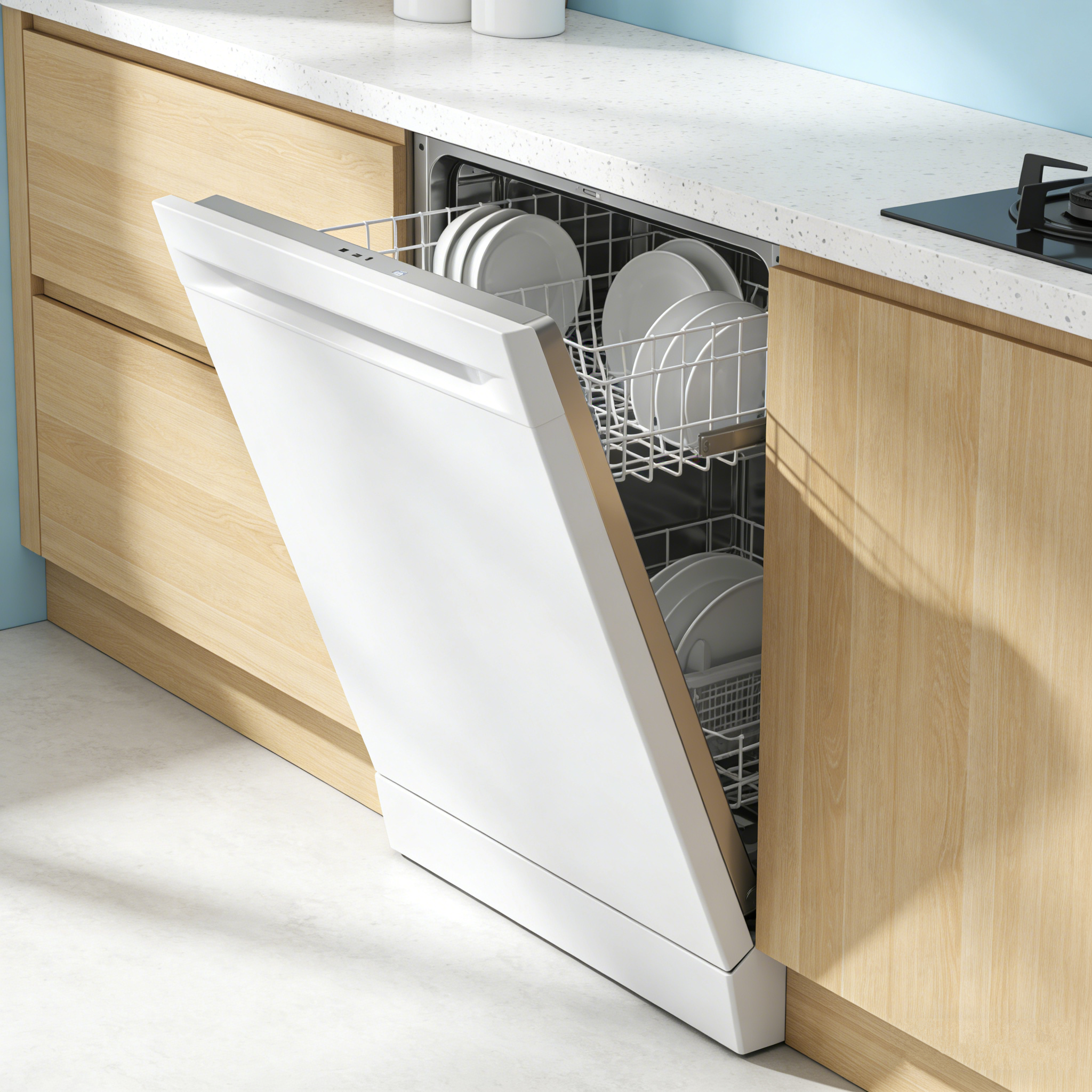 Compact Smart Household Dishwasher – Effortless Cleaning, Space-Saving Design for Modern Home Kitchens
