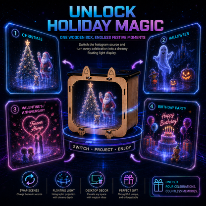 OFFICIAL BRAND|Healrize® 3D Holographic Cinema TV Projector|Immersive Floating 3D Visuals, Bring Theater-Style Spectacle Home🎁