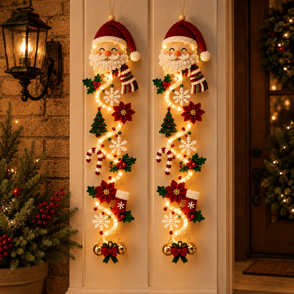 🎄 Last day! 49% OFF – ✨🎅MerryCascade™ Glowing Christmas Door Hanger🎁✨