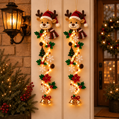 🎄 Last day! 49% OFF – ✨🎅MerryCascade™ Glowing Christmas Door Hanger🎁✨