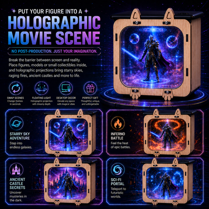 OFFICIAL BRAND|Healrize® 3D Holographic Cinema TV Projector|Immersive Floating 3D Visuals, Bring Theater-Style Spectacle Home🎁