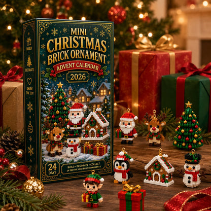🎅 Last day to save 49% – 🎄 24-Day Mini Christmas Ornament Advent Calendar | 24 unique festive buildable designs with hanging loops—perfect for decorating Christmas trees, wreaths, and holiday displays🎂
