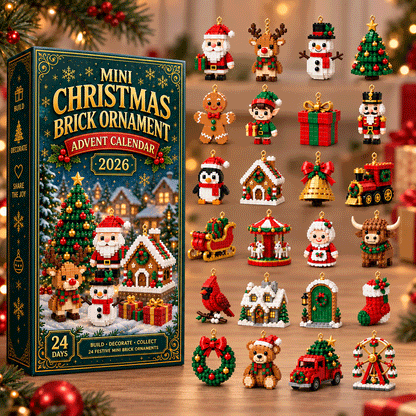 🎅 Last day to save 49% – 🎄 24-Day Mini Christmas Ornament Advent Calendar | 24 unique festive buildable designs with hanging loops—perfect for decorating Christmas trees, wreaths, and holiday displays🎂