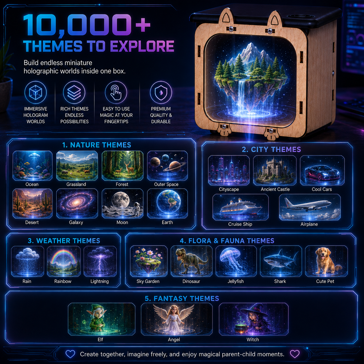 OFFICIAL BRAND|Healrize® 3D Holographic Cinema TV Projector|Immersive Floating 3D Visuals, Bring Theater-Style Spectacle Home🎁