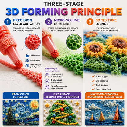 Save 50% by ordering today丨Healrize® 3D Relief Art Pen – Turn Flat Drawings Into Touchable 3D Art🟥