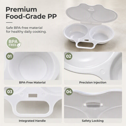 🥚🔥Limited-Time Buy 1 Get 1 Free ⏱️ Healrize® Microwave Egg Cooker – Perfect poached eggs in 2 mins, no oil & splash-proof – Quick, healthy & mess-free breakfast 🎁